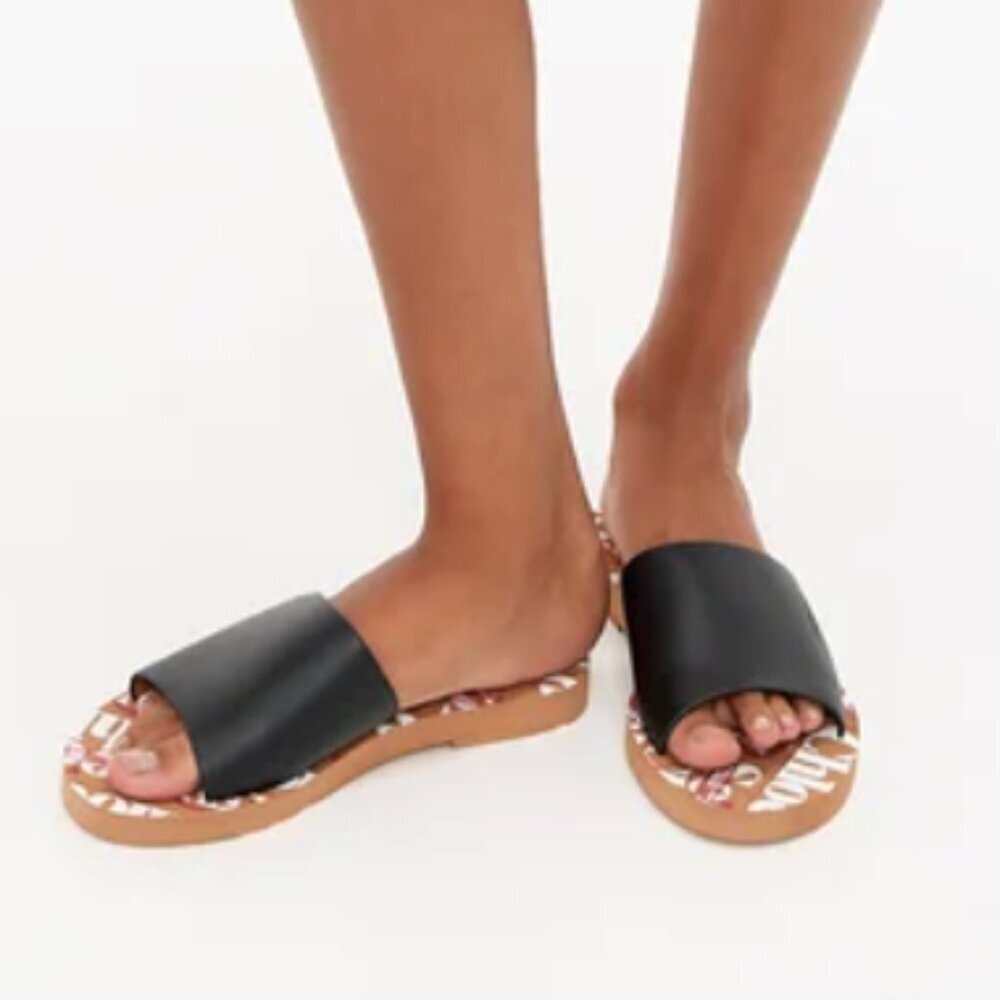 See by Chloé Essie Black Leather Mule Sandals with Tan Soles, size 37 - Picture 2 of 13